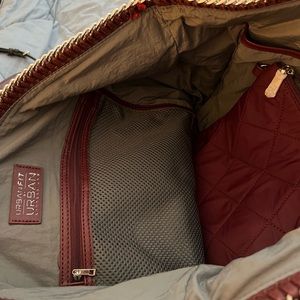 Macy Last Act Bag XL Bag with Matching crossbody. Color: Burgundy NEW!